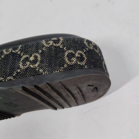 Authentic Gucci Sandals Women Blue Cotton mn334-121225 - Picture 6 of 8